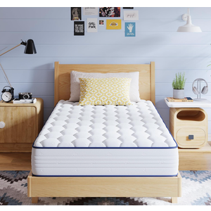 Avenco 8 Inch Twin Mattress, Foam and Spring Hybrid Mattresses in a Box, Medium Soft Breathable Fabric & Adaptive Support CertiPUR-US Certified, Colchones Twin Size in Guest