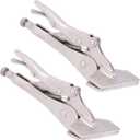 2Pcs Flat Locking Pliers, 8in Adjustable Locking Sheet Metal Clamps Steel Flat Head Vise Locking Grip Pliers Multifunctional