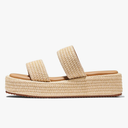 Erocalli Platform Sandals Women Cute Wedge Espadrilles Slip on Summer Beach Raffia Vacation Sandal Comfortable Open Toe Dressy Shoes, size 9