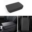 Center Control Armrest Cover for 2024 Model 3 Refresh Highland & 2025 Model Y Refresh Juniper, Tesla Arm Rest Cover, Made of TPE Material (Refresh Model 3/Y Black)