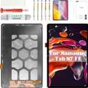 for Samsung Tab S7 FE Screen Replacement for Samsung Galaxy Tab S7 Fe LCD Digitizer Repair for Samsung SM-T733 Screen Replacement Display Touch Assembly Kits Black SM-T730 12.4"