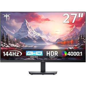 KTC 27 Inch QHD 144Hz Gaming Monitor 2K 1440P FreeSync & G-Sync H27T27S
Eye Care, HDR10 PC Monitor for Office Gamers, HDMI & DP Ports, VESA Mountable, Tilt Adjustable