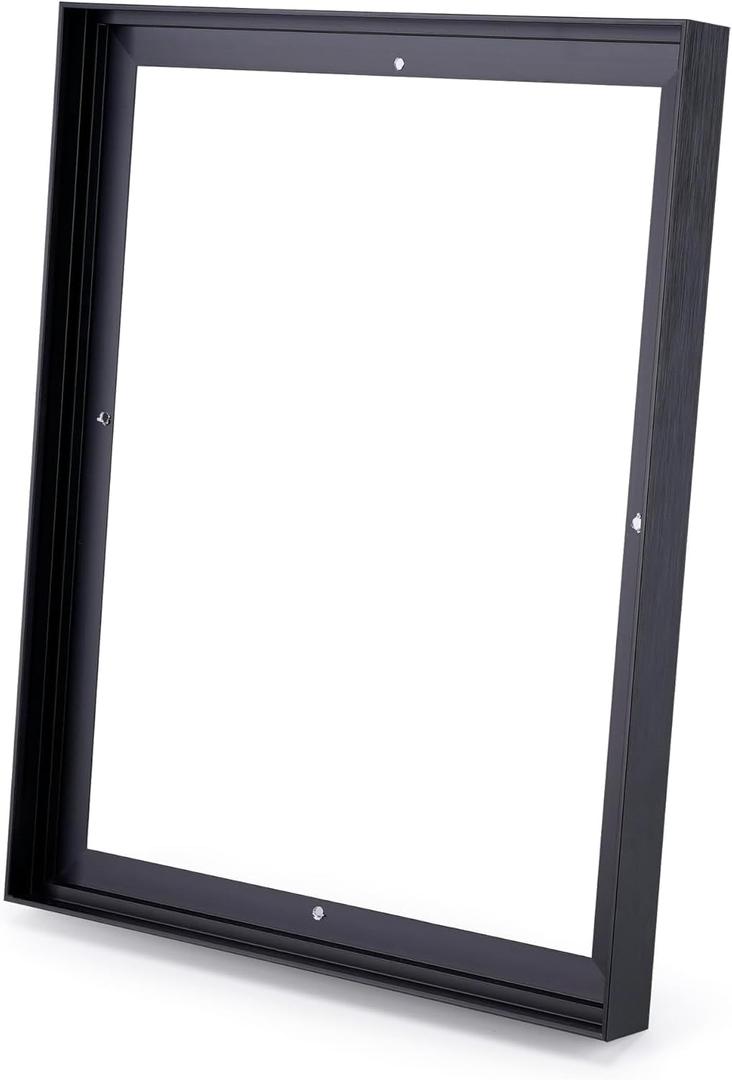 DIY Metal Floating Frame with 1.5" Deep,Canvas Frames,Frame for Oil Paintings Canvas Floater Frames for Home Decor(Black,16"x24")