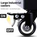 Plant Caddy with Wheels 2 Pack, 16'' Heavy Duty Metal Rolling Plant Stand