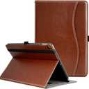 ZtotopCases for iPad 6th/5th Generation 9.7 Inch 2018/2017 iPad Air 2 & 1 Case, Premium PU Leather Business Folding Cover with Auto Wake/Sleep, Multiple Viewing Angles for iPad Air 2nd/1st Gen, Brown