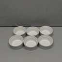 DOWAN Ramekins 4 oz Oven Safe for Creme Brulee Souffle, Porcelain Custard Cups Ramiken for Baking, Small Bowls Dipping Sauce Dish Classic Style, Set of 6, Soft White