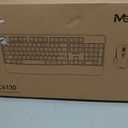 MEETION Wireless Keyboard and Mouse, Full-Sized Cordless Keyboard with Wrist Rest, 3 DPI Adjustable Mouse, Keyboard and Mouse Set with 2.4GHz USB Receiver, for PC/Computer/Laptop/Windows/Mac, Pink