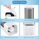 CHENGU 2 Pcs Cup Dispensers, Wall Mounted Pull Type Water Cup Holders for Water Cooler Fits 3-5 oz Small Adhesive Dispenser with Paste Plate for Home, Bathroom, Office, Hospital(White)