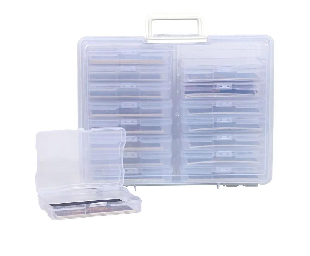 Acrylic Storage Box Set Clear Photo Container Large Capacity Smooth Edge Burr Free Dustproof Transparent Photo Organizer Box