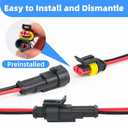 1/2/3/4/5/6 Pin Connector with 16 AWG Wire Automotive Electrical Connectors Waterproof Wire Connectors for Car Truck Motorcycle Marine Boat 20PCS Kits