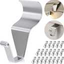 20 Pack Vinyl Siding Hooks, No Hole Siding Hanging Hangers, Heavy-Duty Stainless Steel Vinyl Siding Hanger, Reusable Siding Clips for Hanging Holiday Decorations, Plaques, String Light