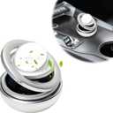 Car Solar Energy Air Freshener, Solar Powered Rotating Air Purifier Aromatherapy Diffuser, Rotatable Interior Fragrance for Car Office Home Decoration, Car Accessories (Silver)