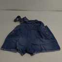 Denim Overalls for Women Loose Fit Casual Adjustable Straps Jean Overalls Shorts Racer Back Bib Shortalls with Pocket M Dark Blue