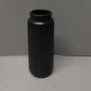 Black Ceramic Vase, 8 Inch Conical Flower Vase for Pampas Grass, Modern Minimalist Ribbed Decorative Vase for Living Room Table, Shelf Decor