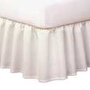 Bed Maker’s Never Lift Your Mattress Microfiber Wrap-Around Bed Skirt, Gathered Ruffled Style, Classic 14 Inch Drop Length, King, Ivory