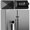 French Door Fridge Child Proof Lock Keyless Password Code Baby Safety Double Door Refrigerator/ Freezer Locks for Kids, Adhesive Cabinet Cupboard Lock Easy to Install (1, Black)