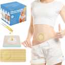 2 x 20PCS High-End Silicone Spunlace Nonwoven Film Castor Oil Belly Button Patch,Organic Cotton Castor Oil Patches Pack wrap Disposable