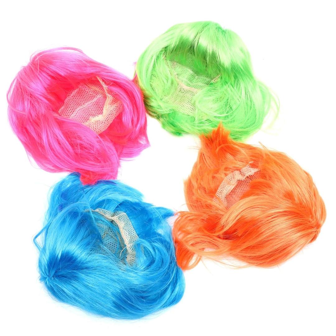 FRCOLOR 4pcs Charming Head Wig Synthetic Hair Party Costume Masquerade Fashionable Cosplay Wigs