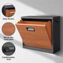 Wall Mount Mailbox for House Outside, Large Capacity Mailboxes, Outside Package Delivery Box for Home, Office, School to Collect Package and Mail, Small