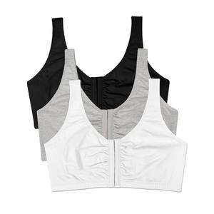 Fruit of the Loom Women's Multi-Pack Front Closure Cotton Bra 34
