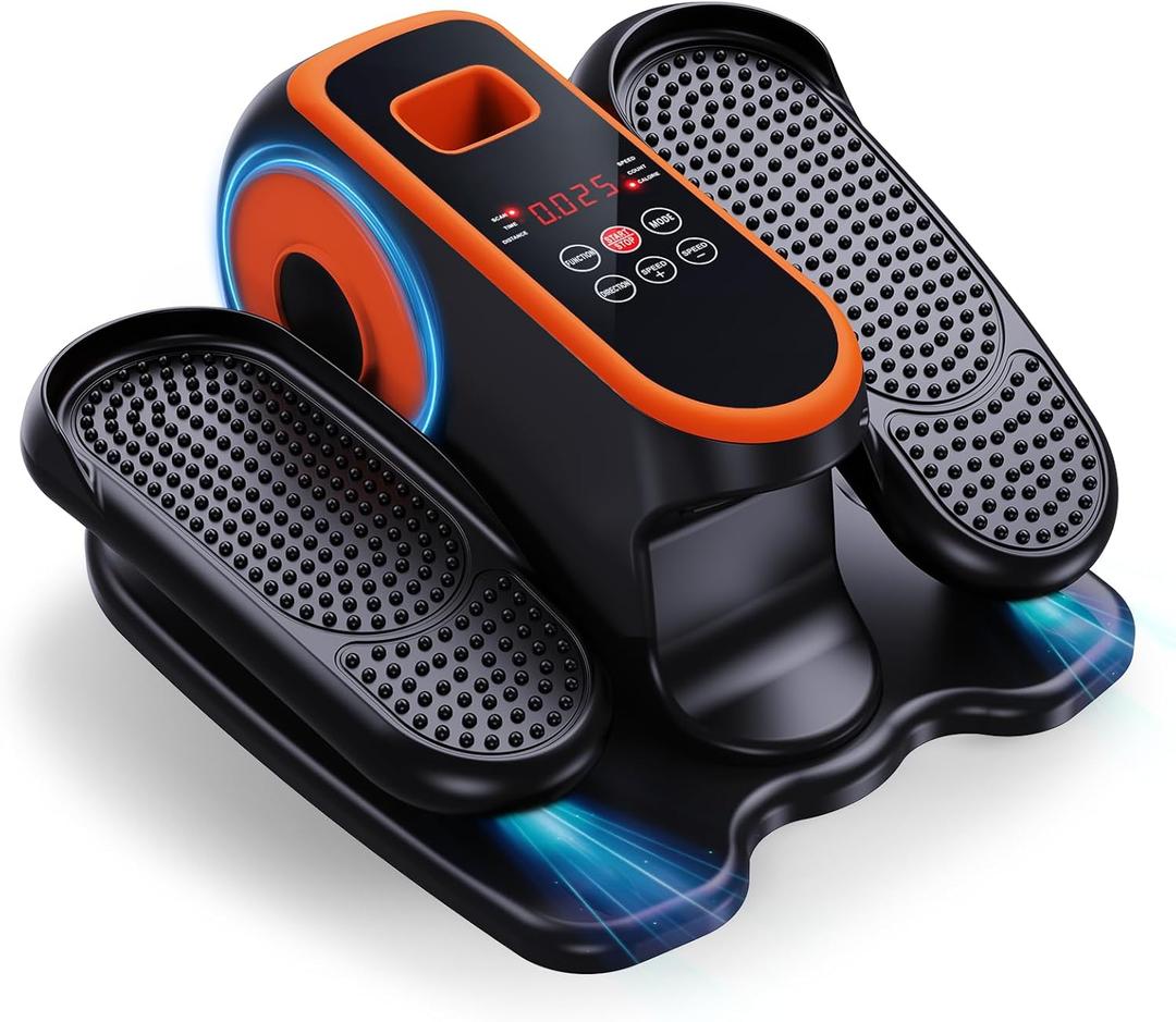 DUREXO Under Desk Elliptical Machine, Electric Leg Exerciser While Sitting for Seniors, Quiet Portable Elliptical Machine with 12 Adjustable Speeds, Seated Pedal Exerciser with Remote Control