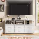 LIVEHOM TV Stand with Mount, 6 Drawer TV Dresser for up to 75" Television, 11.41"D x 43.3"W x 46.45"H