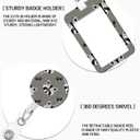 ID Badge Holder with Retractable and Detachable Lanyard, Cute Badge Reel Breakaway Lanyard with Carabiner Clip for Women, Teachers, Nurses, Students, Perfect Work and Office(Funny Raccoon)