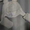 Tadpoles Super Soft Plush Sherpa Hat & Mittens Set, Ivory