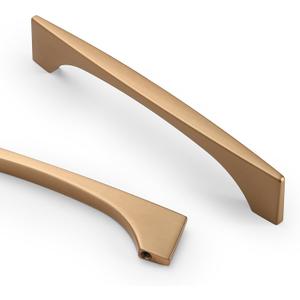 Asidrama 10 Pack 5 Inch(128mm) Champagne Bronze Kitchen Cabinet Handles, Cabinet Pulls Kitchen Cabinet Hardware for Cupboard Drawer Pulls (5" Hole Center)