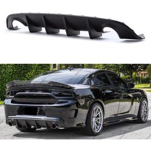 Rear Diffuser Compatible with 2015-2023 Dodge Charger, Rear Bumper Lip Splitter Fit for SRT Hellcat Scat Pack 392 GT R/T Daytona (Matte Black)