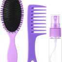 Civaner 3 Pieces Doll Wig Brush Set with Spray Bottle, Comb and Styling Accessories for 18 Inch Dolls (Purple)