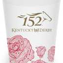 Westrick Official 152nd Kentucky Derby Frosted Plastic Cups 25 Pack Sturdy 14oz Commemorative Party Cups with 2026 Derby Logo | Perfect for Churchill Downs Tailgating and Watch Parties