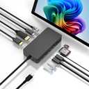 New Surface Thunderbolt 4 Dock Triple Displays 4K@60Hz HDMI+USB C+DP Compatible Surface Pro 12/11/10/9/8/X/7+/7, Surface Laptop 7/6/5/4/3, Surface Go 4/3/2/1, Surface Laptop Go 3/2/1, Surface Book 3/2