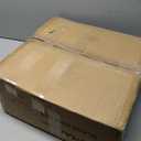 YIMAI Black Glass Vessel Sink 16.5" x 16.5" x 5.5"  Tempered Glass Above Counter Round Bathroom Sink Bowl Countertop Modern Sinks with Faucet and Drain Combo, Easy Install for Master or Powder Room