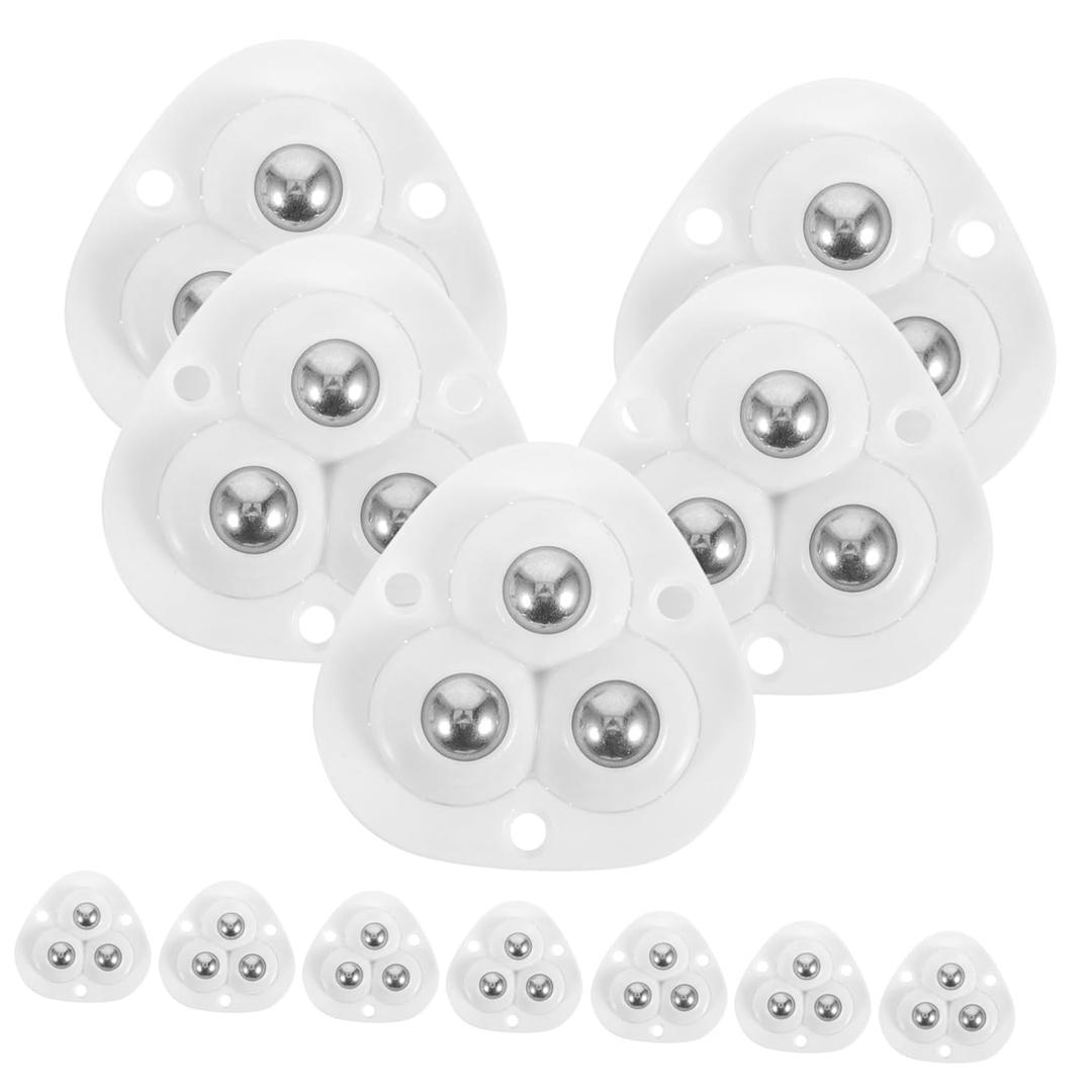 Cabilock 12Pcs Small Adhesive Caster Wheels Swivel Mini Casters for Storage Boxes Trash Cans Easy Installation Smooth Silent Movement Practical Home Hardware