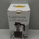 Cold Brew Coffee Maker Pitcher, 64 Oz Heavy Duty Glass Mason Jar Pitcher with V-shaped Pour Spout Handle Lid,Stainless Steel Filter for Iced Coffee,Iced tea,Fruit Drinks,lemonade - Black