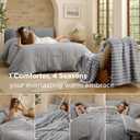 Bedsure 2-in-1 Comforter Set, Detachable Blanket, Grey Oversized King