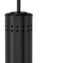 DOWRY Anti-Hand Off Toilet Plunger with Holder for Bathroom,Powerful Efficient Force Suction Cup,Heavy Duty, Deep Cleaning Black (18.7In)