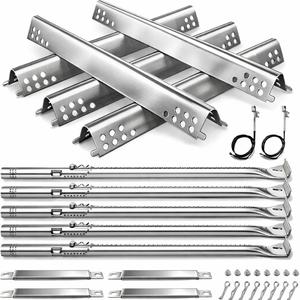 Utheer Grill Replacement Kit for Charbroil Performance 5 Burner 463347519 463347518 463275717 463243518, 475 4 Burner 463347017, 463673017, 463376018P2 Liquid Propane, Grill Burner Tubes, Heat Plates