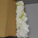 Kimura's Cabin 6pcs White Hydrangeas Artificial Flowers Silk Fake Hydrangeas Faux Hydrangea Flowers with Stems for Wedding Bouquets Arrangement Home Table Centerpieces Baby Shower Party Decoration