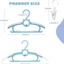 Baby Nursery Closet Hangers, Non-Slip and Extendable Laundry Infant Pant Hanger for Newborn Clothes 50pcs Blue hangers11-14'' Adjustable Children Coat Hanger for Girl Boy Toddler Kids Child., 50PACK