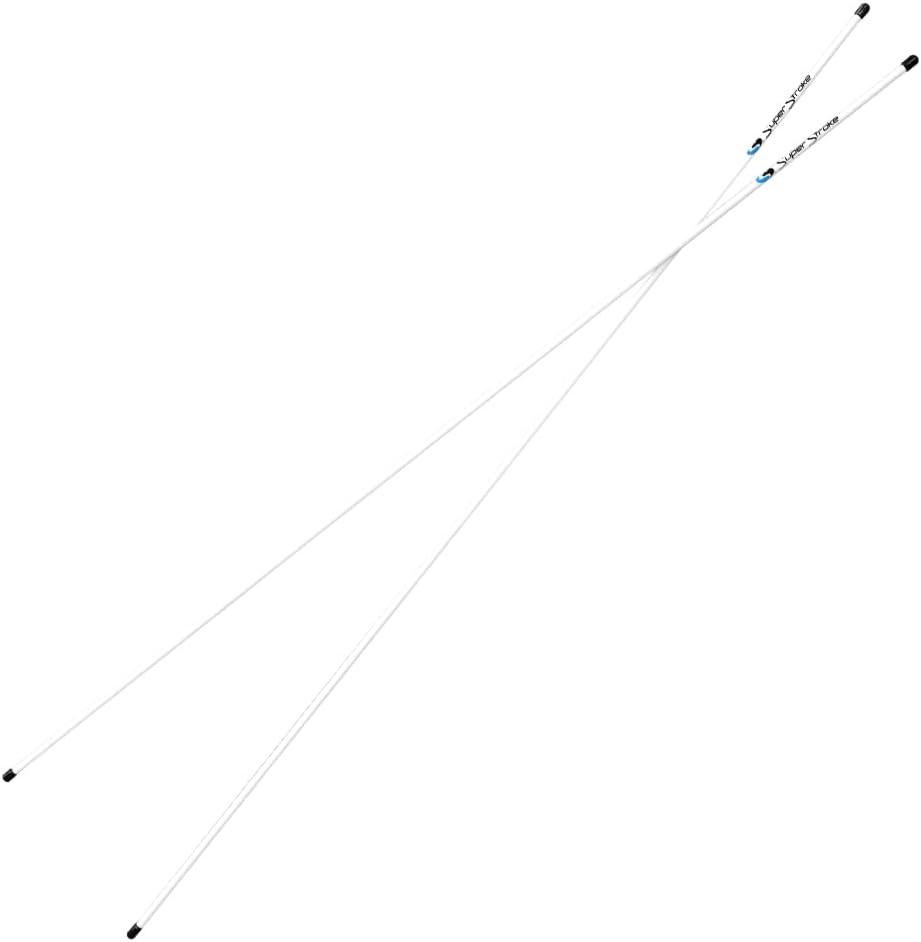 SuperStroke Golf Alignment Sticks 45" Fiberglass Rods, Full Swing Training Aid Kit, Help's with Posture Correction and Shot Accuracy, Blue (Set of 2) (White)