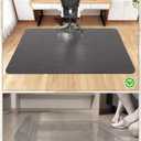Blvornl Ultra Large Office Chair Mat for Hardwood Floor, Rolling Chair Mat for Hard Wood, Large Anti-Slip Hard Floor Protector, Heavy Duty Computer Desk Rug for Office and Home 35.4"*47.2" Black