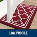 Buganda Indoor Door Mat, Dirt-Resistant and Absorbent Doormat, Anti-Slip, Low Profile Floor Mats for Inside Entryway, Front, and Back Door Entrance (36x24 Inches, Burgundy)