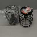 Create For Life Industrial Vintage Flush Mount Ceiling Light,Rustic Metal Cage Semi Flush Mount Ceiling Lamp Fixture for Hallway Stairway Kitchen Garage, E26, Black Finish,2 Pack