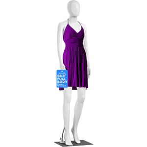 SereneLife 68.9" Female Mannequin Full Body Dress Form  Realistic Manaquins Body with Adjustable Arms Legs & Rotating Head  Detachable Torso Stand for Sewing Fashion Display Boutique or Retail Use