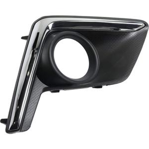 For Subaru Crosstrek Fog Light Cover 2016 2017 Driver Side | Textured Black | w/Chrome Trim | DOT/SAE Compliance | SU1038112 | 57731FJ430