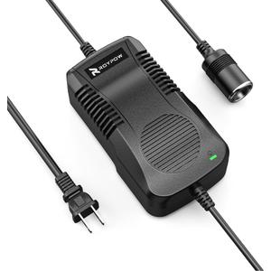 AC to DC Converter, RoyPow 180W (Max 200W) 15A 100V~120V to 12V Car Cigarette Lighter Socket AC/DC Power Supply Adapter, 120V/110V to 12V Converter, Transformer for Inflator, Car Refrigerator