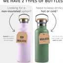 Bambaw Stainless Steel Water Bottle 24 oz, Metal Water Bottle Insulated, Lightweight & Reusable, Keeps Drinks Cold 24h & Hot 12h, Sleek & Elegant Design, Fits in Cup Holder (Ice Blue)