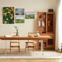 crmotu Vintage Framed Wall Art, Botanical Wall Art, Floral Wall Decor, Daisy Nature Decor Art Prints, Wildflower Landscape Rustic Canvas Paintings for Living Room Bedroom Kitchen Farmhouse 12x16in (Marigolds)